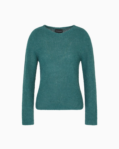 Emporio Armani Alpaca wool-blend, crew-neck jumper