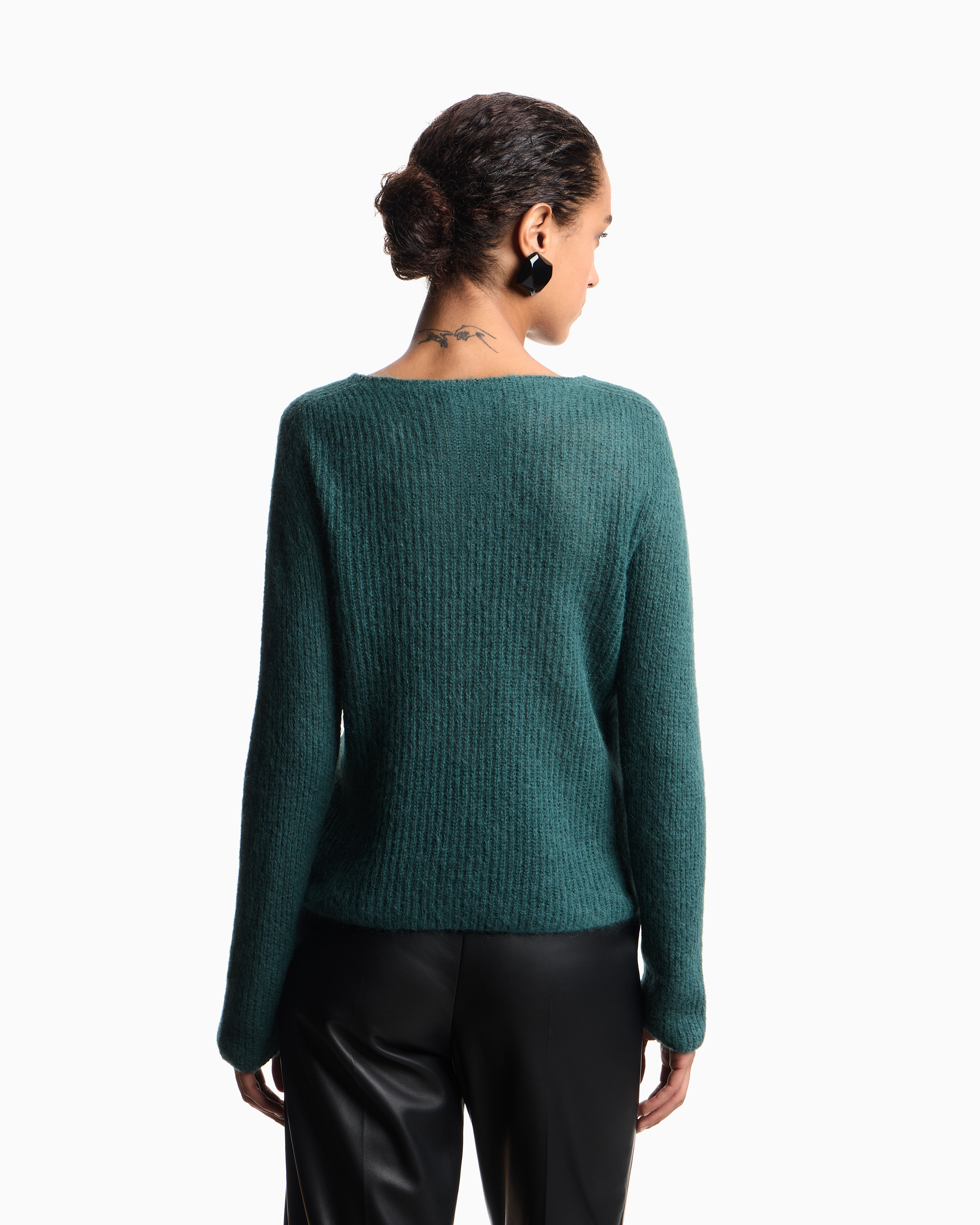Emporio Armani Alpaca wool-blend, crew-neck jumper