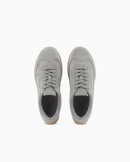 Emporio Armani Leather And Suede Sneakers White