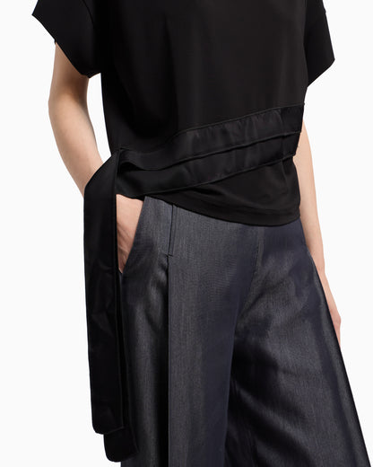 Emporio Armani Polygon capsule collection T-shirt with stretch viscose jersey ribbons