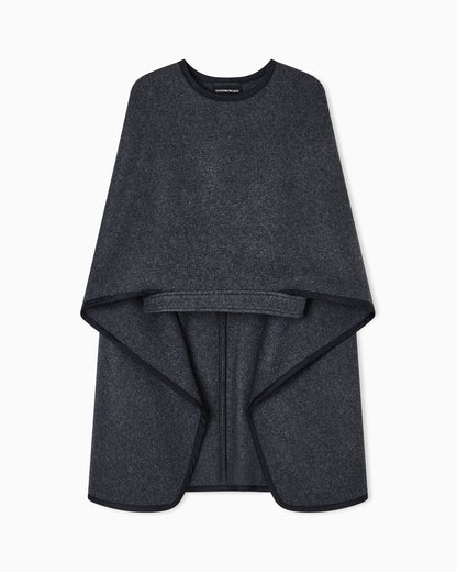 Emporio Armani Polygon capsule collection wool cloth cape