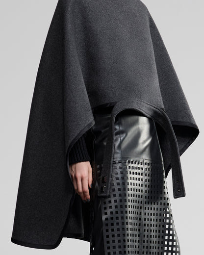 Emporio Armani Polygon capsule collection wool cloth cape