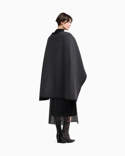 Emporio Armani Polygon capsule collection wool cloth cape