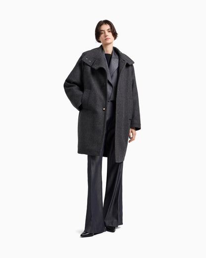 Emporio Armani Polygon capsule collection yarn-dyed gabardine bolero