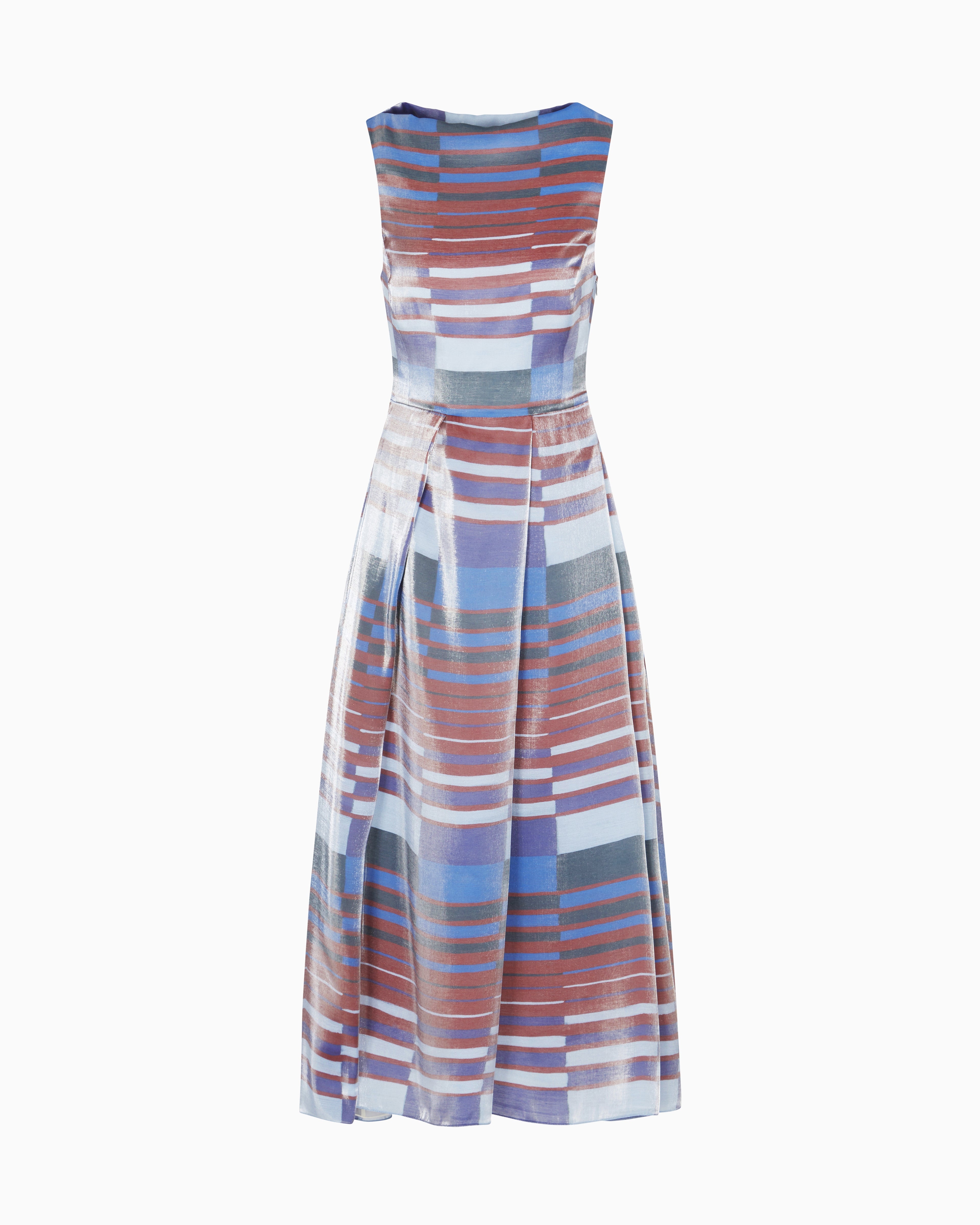 Emporio Armani Technical cady sleeveless dress with pleats