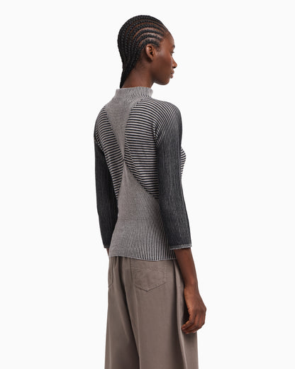 Emporio Armani Jumper with striped links-stitch details