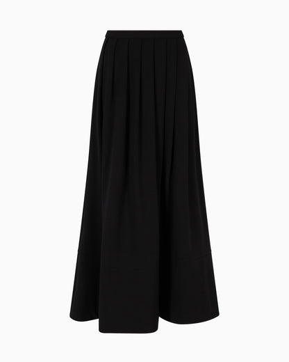 Emporio Armani Crêpe jersey long skirt with darts