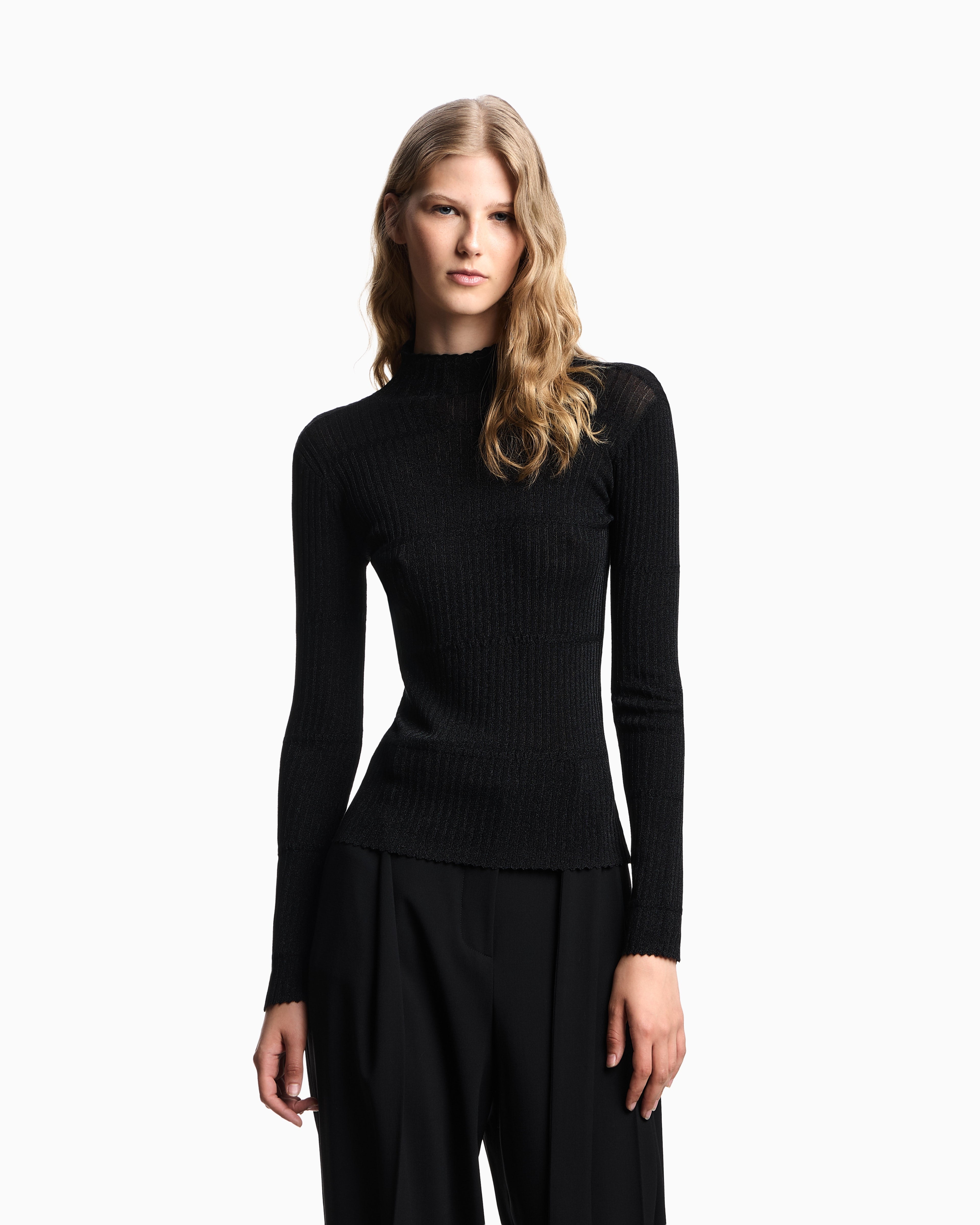 Emporio Armani 3D-effect lurex knit