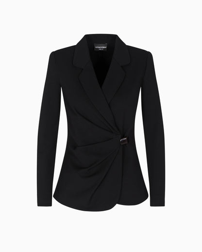 Emporio Armani Stretch Milano stitch blazer with draping