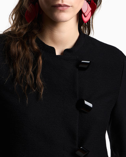 Emporio Armani Embossed, textured jersey jacket