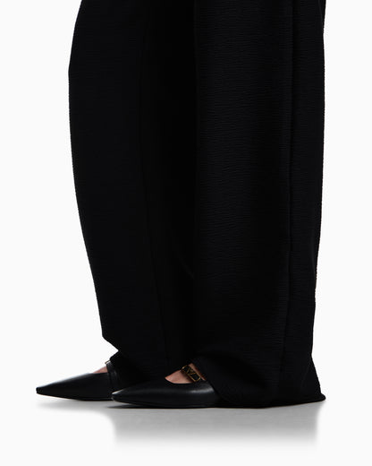 Emporio Armani ASV embossed, textured jersey palazzo trousers