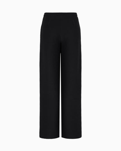 Emporio Armani ASV embossed, textured jersey palazzo trousers
