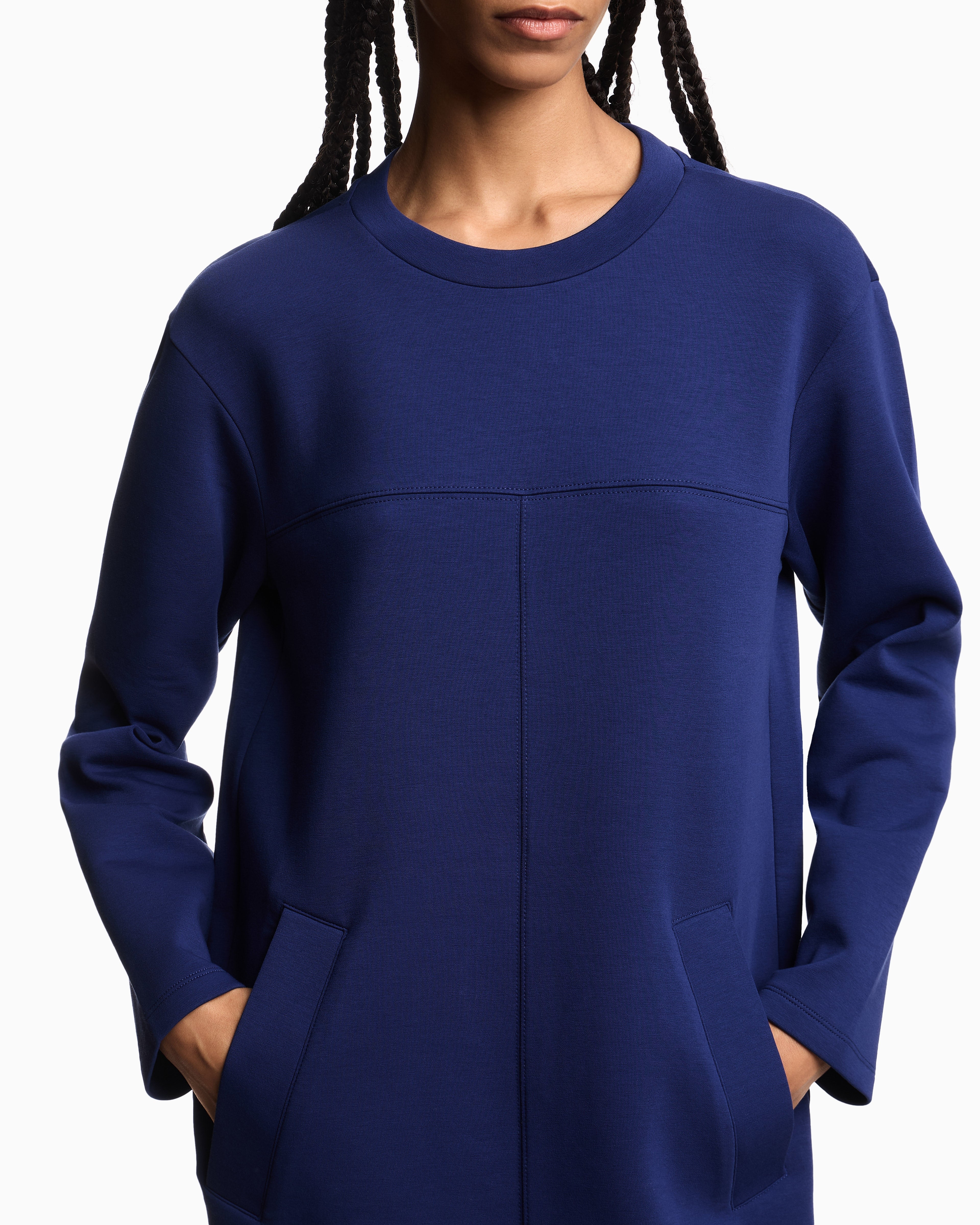 Emporio Armani Double jersey crew-neck dress