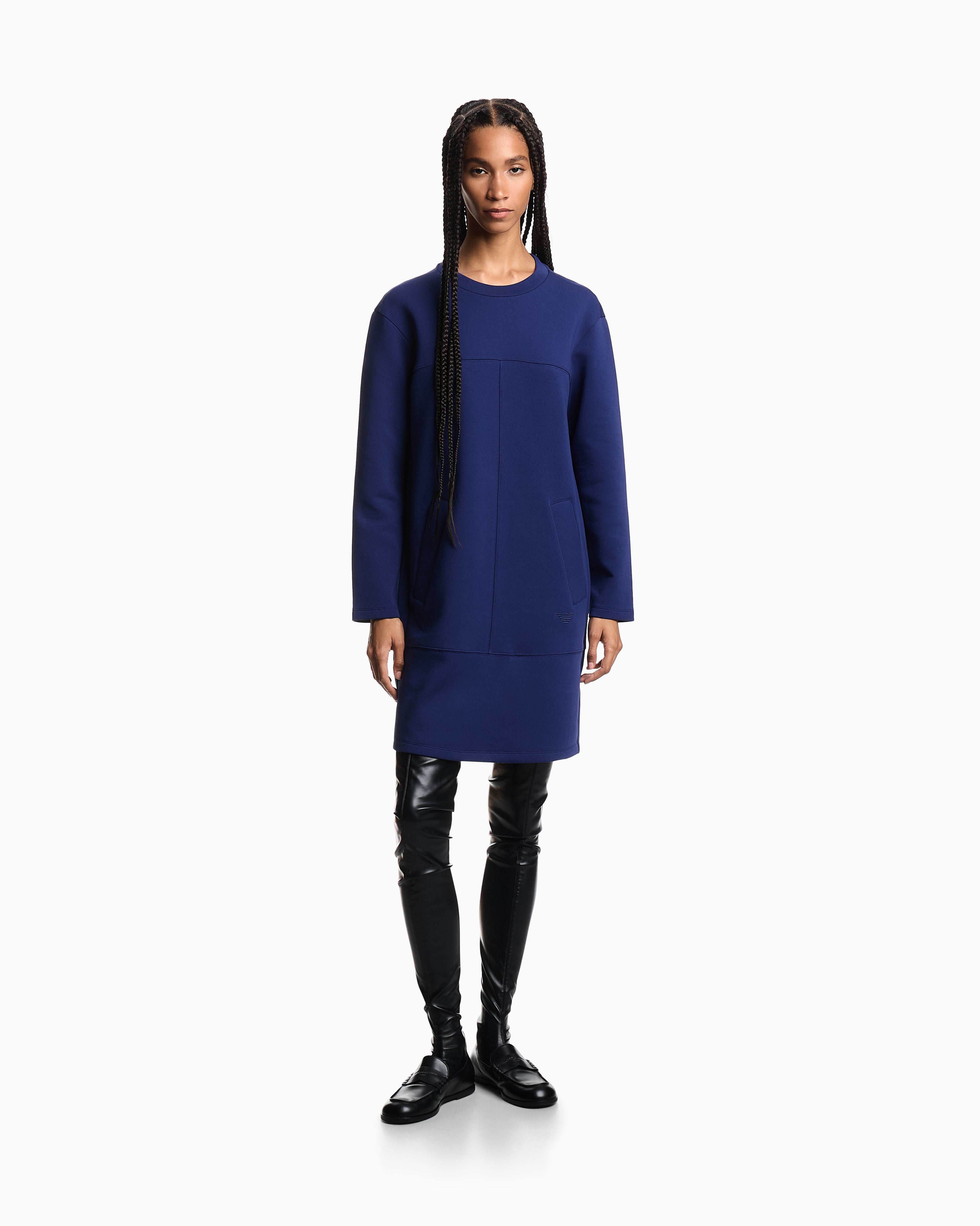 Emporio Armani Double jersey crew-neck dress