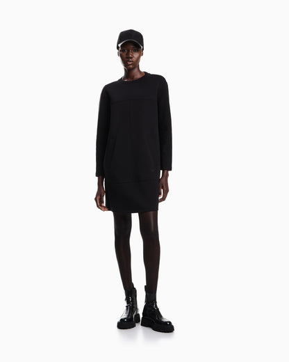 Emporio Armani Double jersey crew-neck dress