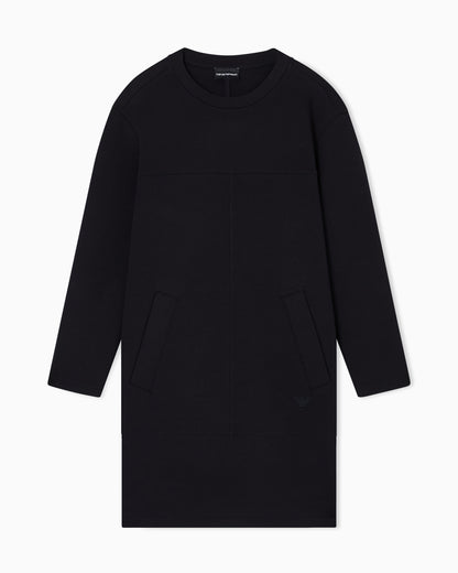 Emporio Armani Double jersey crew-neck dress