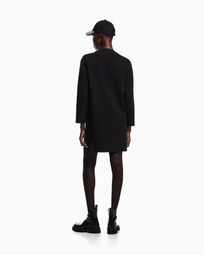 Emporio Armani Double jersey crew-neck dress