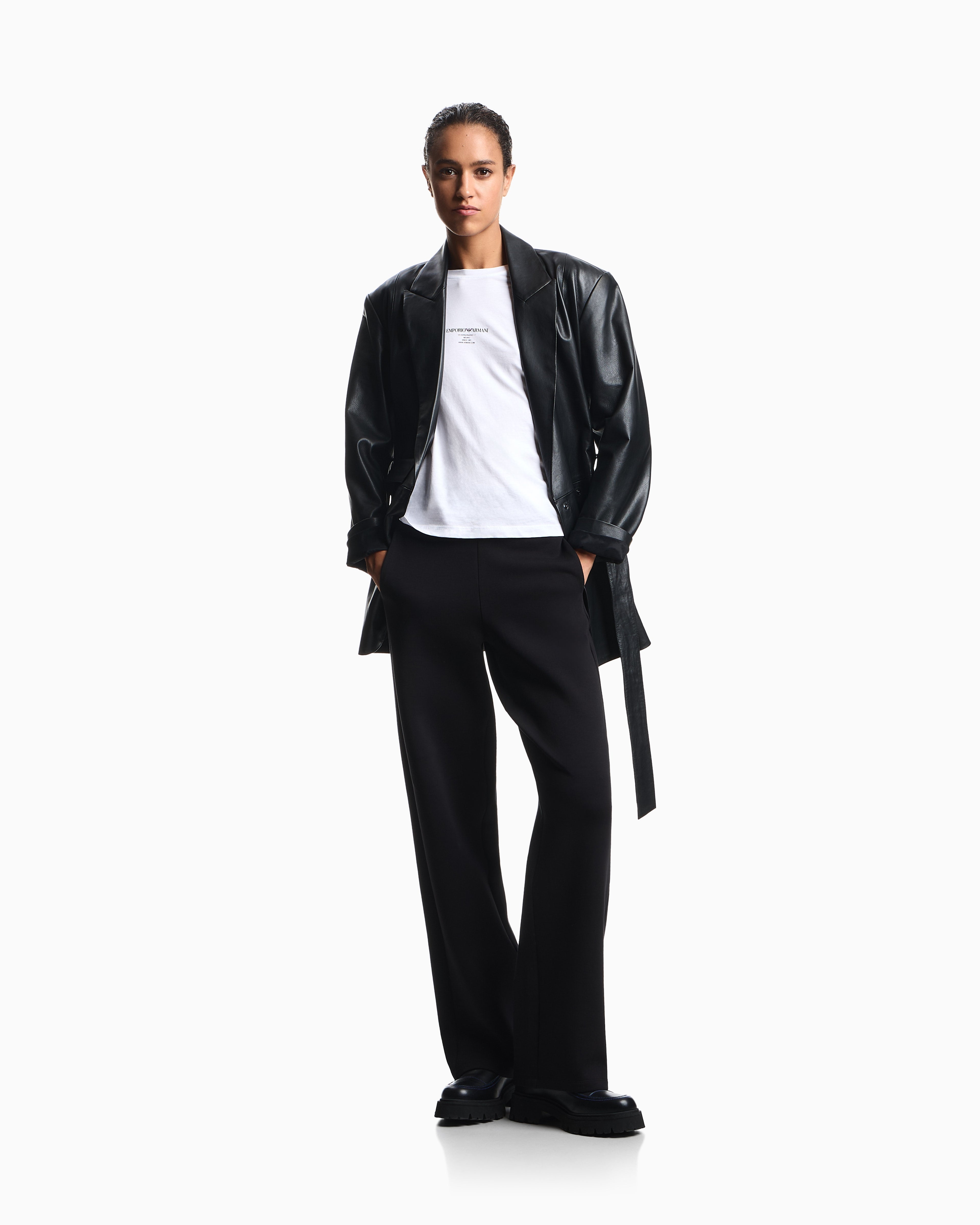 Emporio Armani ASV double jersey trousers with an elasticated waist