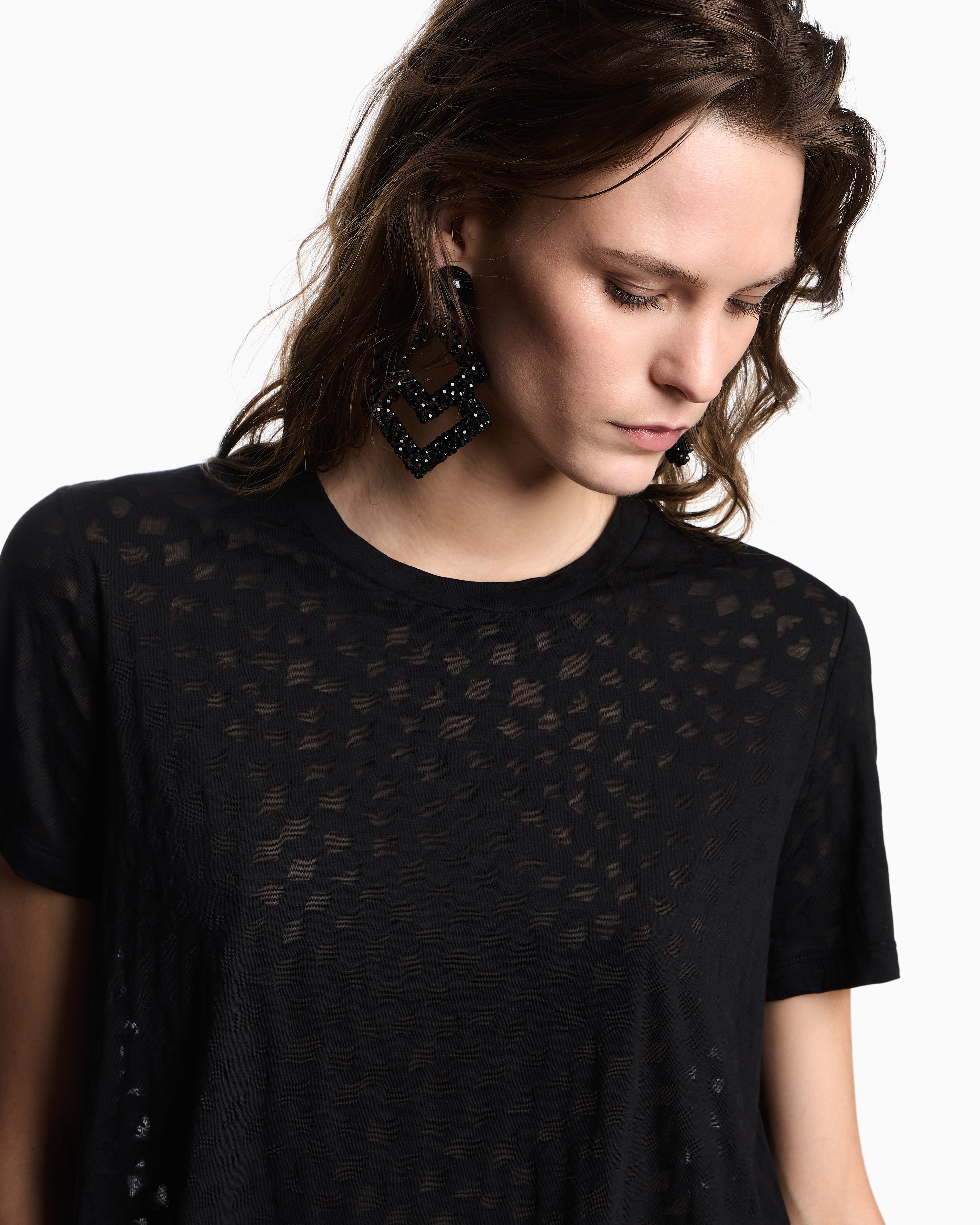 Emporio Armani Jeu de Cartes devoré jersey T-shirt