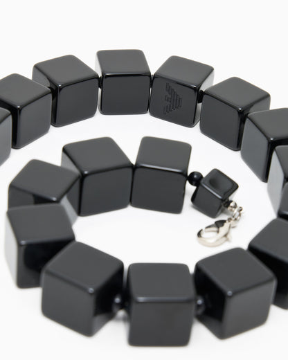Emporio Armani Necklace with cubes and micro spheres