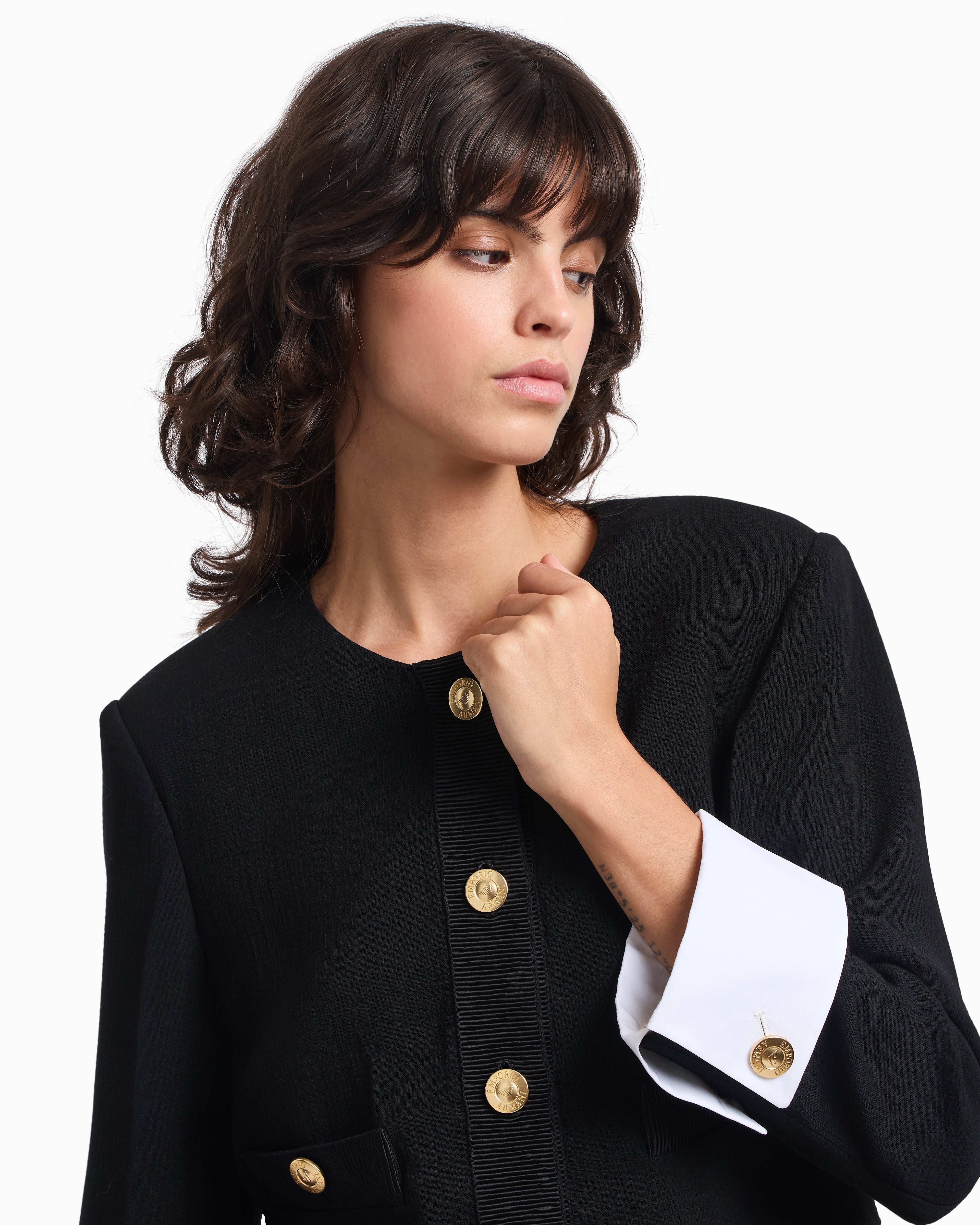 Emporio Armani Single-breasted jacket in a virgin-wool blend