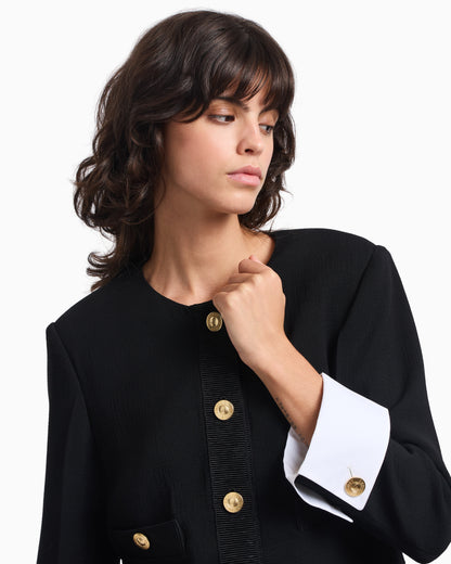 Emporio Armani Single-breasted jacket in a virgin-wool blend