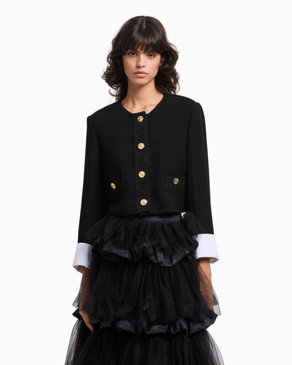 Emporio Armani Single-breasted jacket in a virgin-wool blend