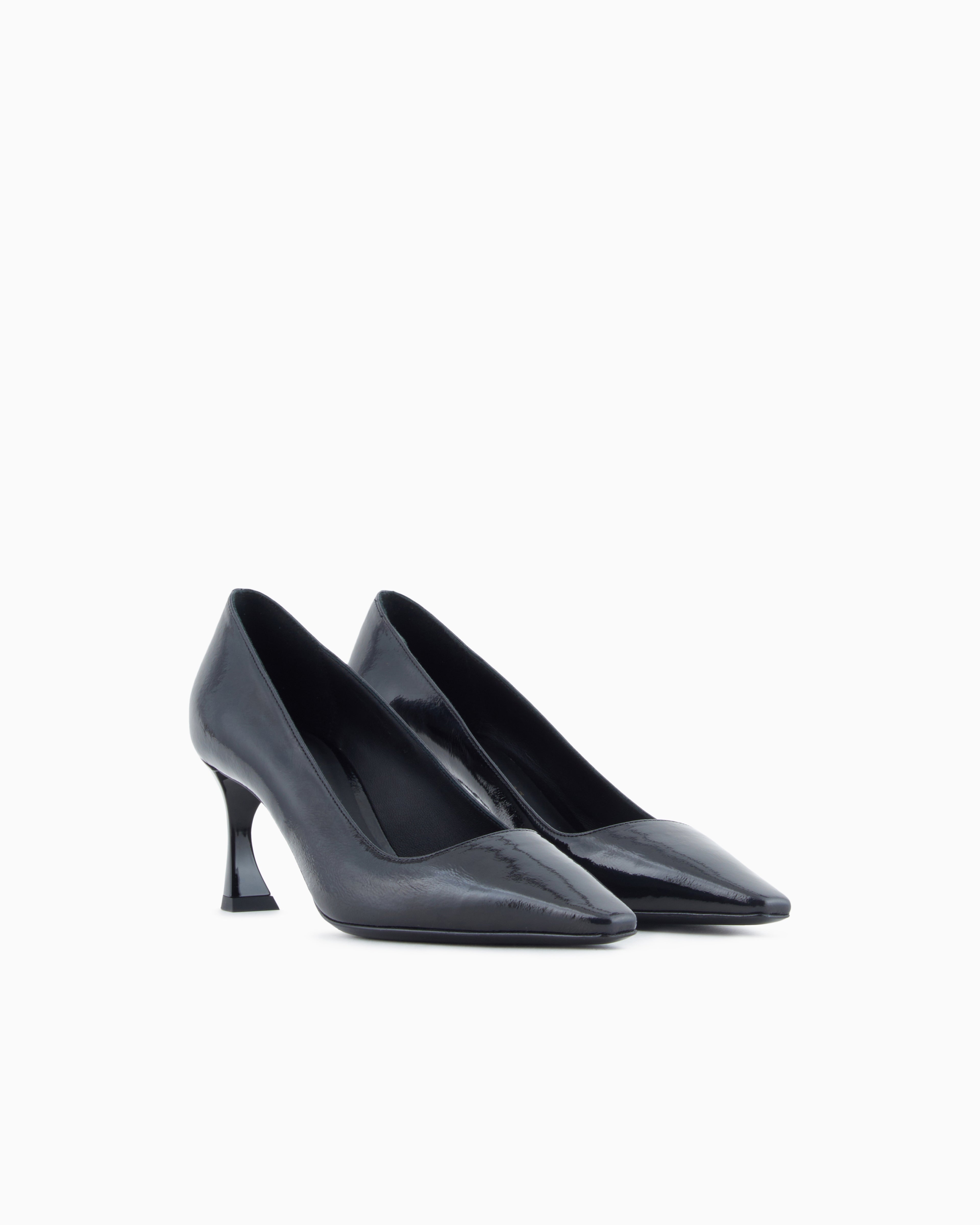 Emporio Armani Patent Leather Court Shoes Black