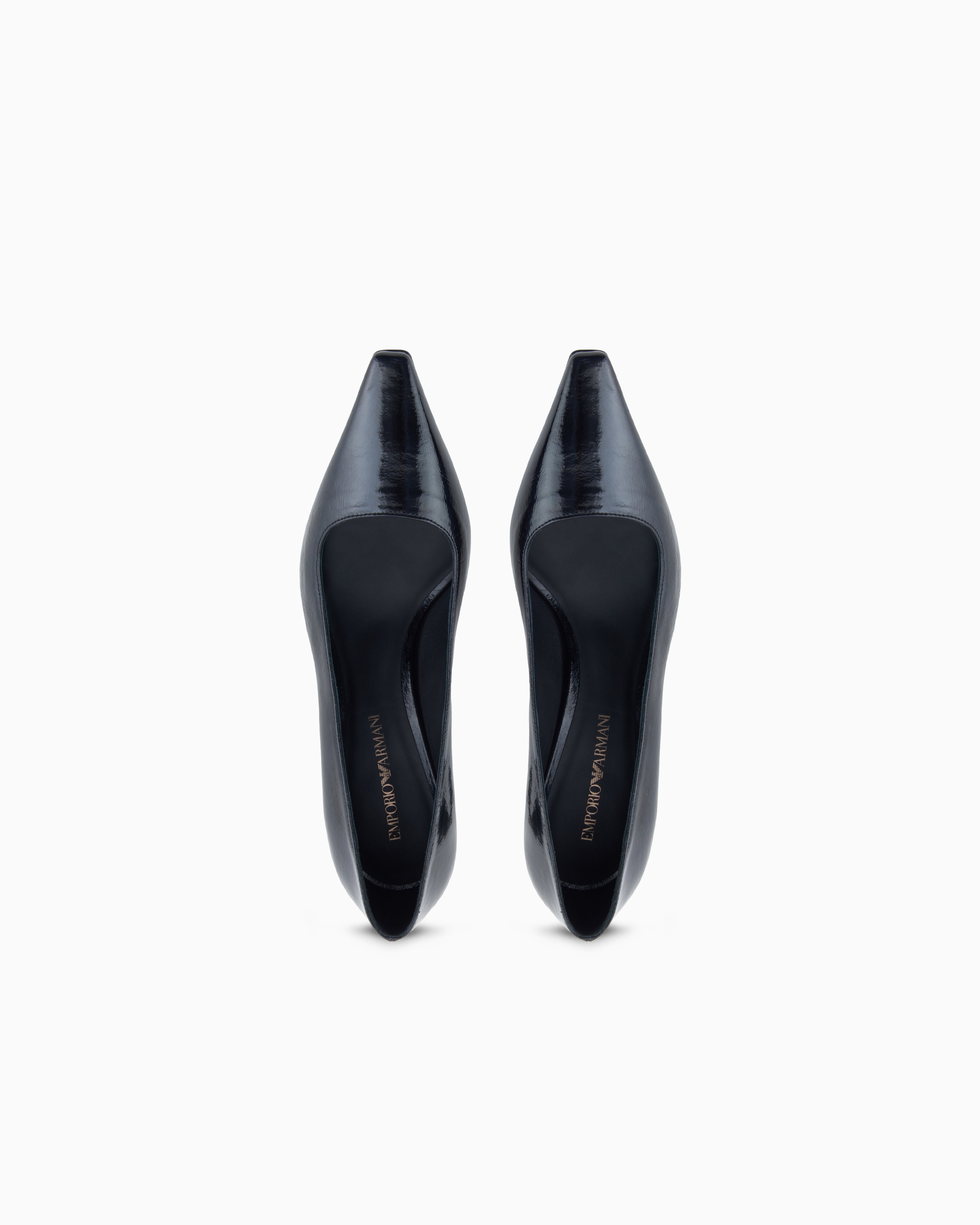 Emporio Armani Patent Leather Court Shoes Black