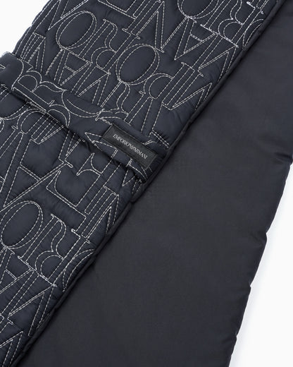 Emporio Armani Nylon scarf with embroidered logo