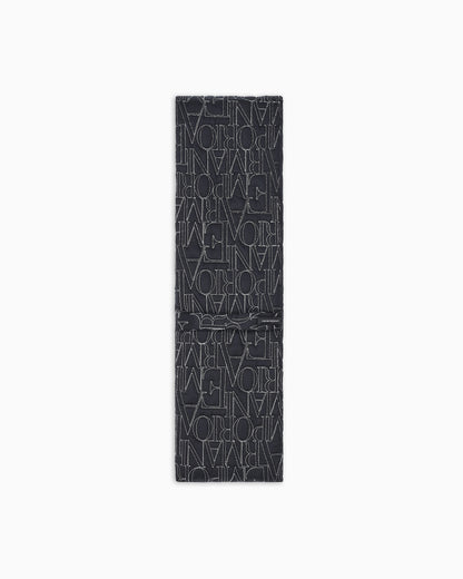 Emporio Armani Nylon scarf with embroidered logo