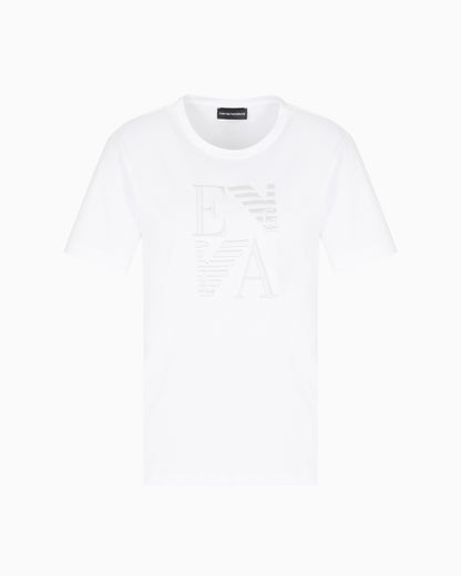 Emporio Armani ASV Winter Urbanism capsule collection organic-jersey T-shirt with logo embroidery