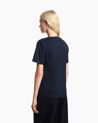 Emporio Armani ASV Winter Urbanism capsule collection organic-jersey T-shirt with logo embroidery