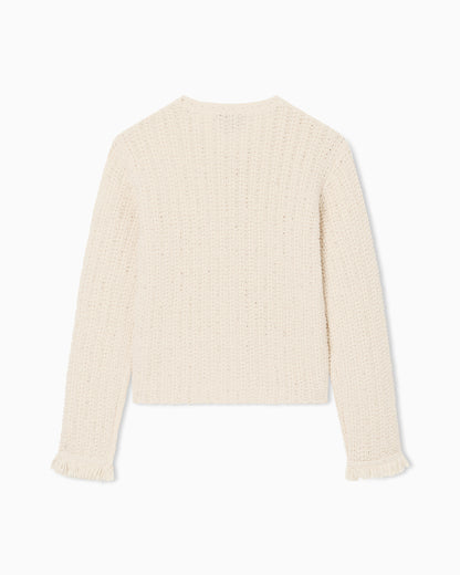 Emporio Armani Check-effect knit jacket