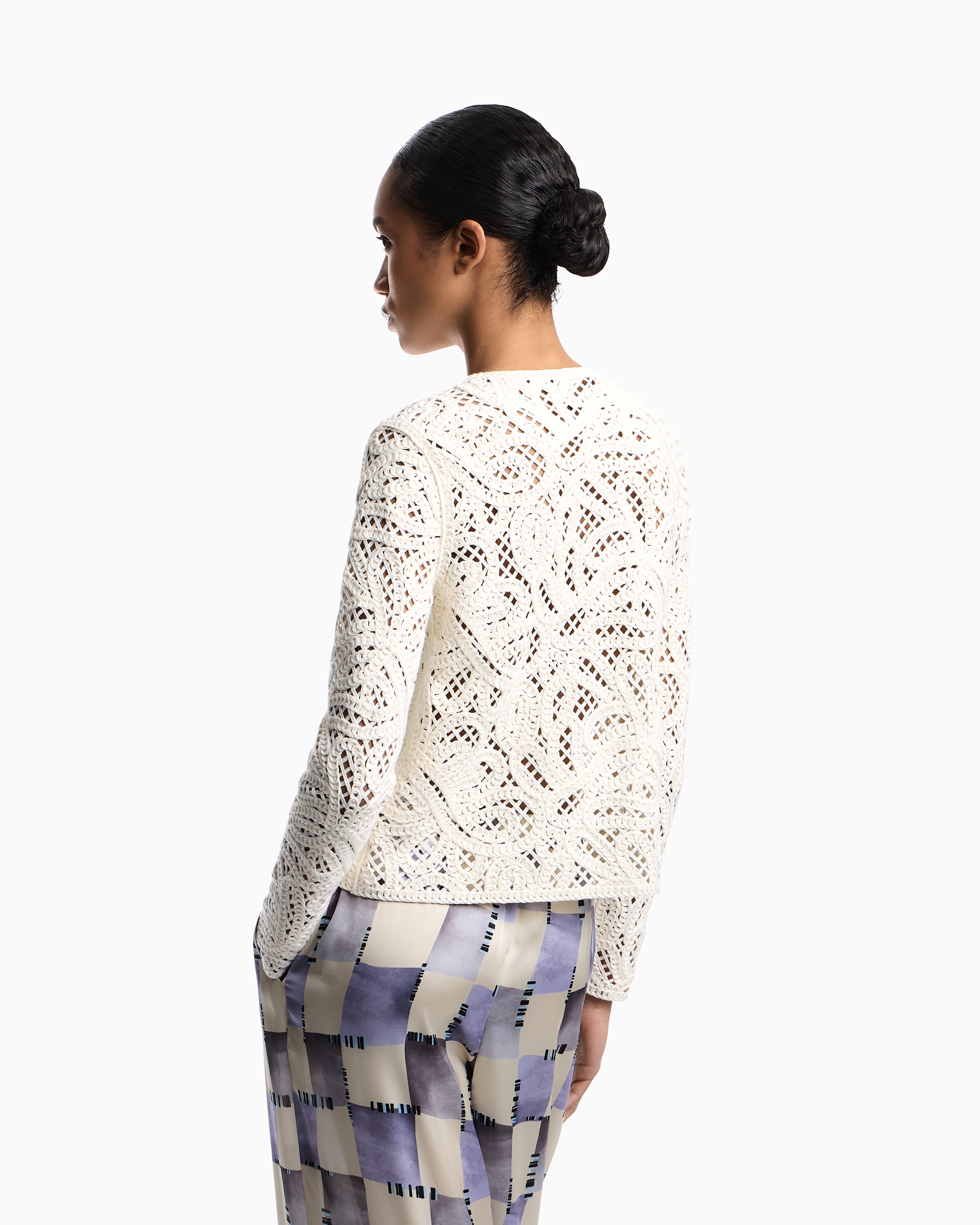 Emporio Armani Jacket in macramé-effect Cornely embroidered fabric