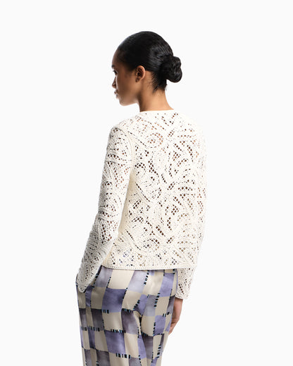 Emporio Armani Jacket in macramé-effect Cornely embroidered fabric