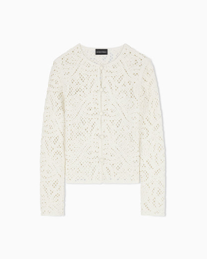 Emporio Armani Jacket in macramé-effect Cornely embroidered fabric