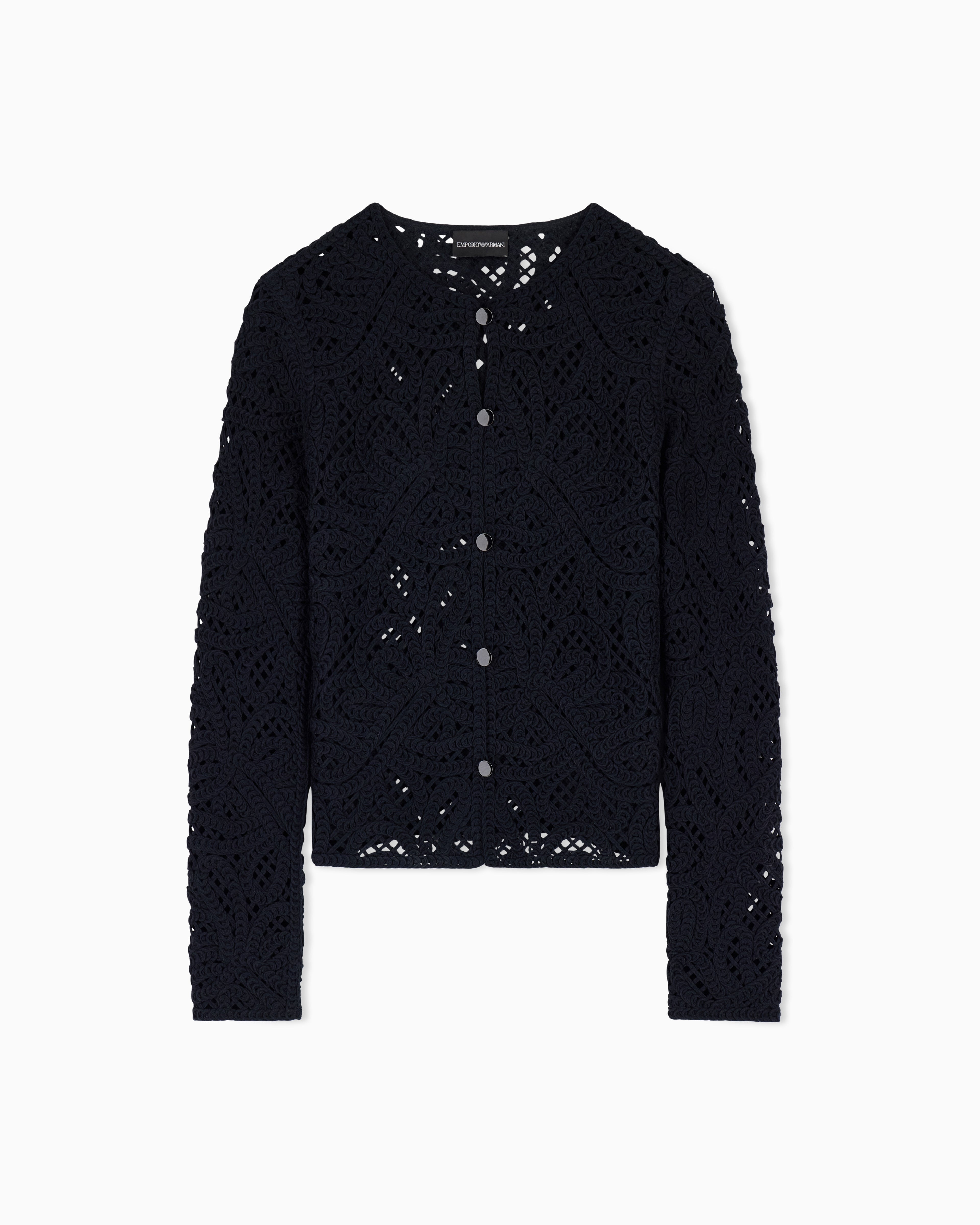 Emporio Armani Jacket in macramé-effect Cornely embroidered fabric