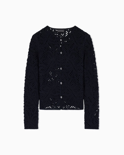 Emporio Armani Jacket in macramé-effect Cornely embroidered fabric