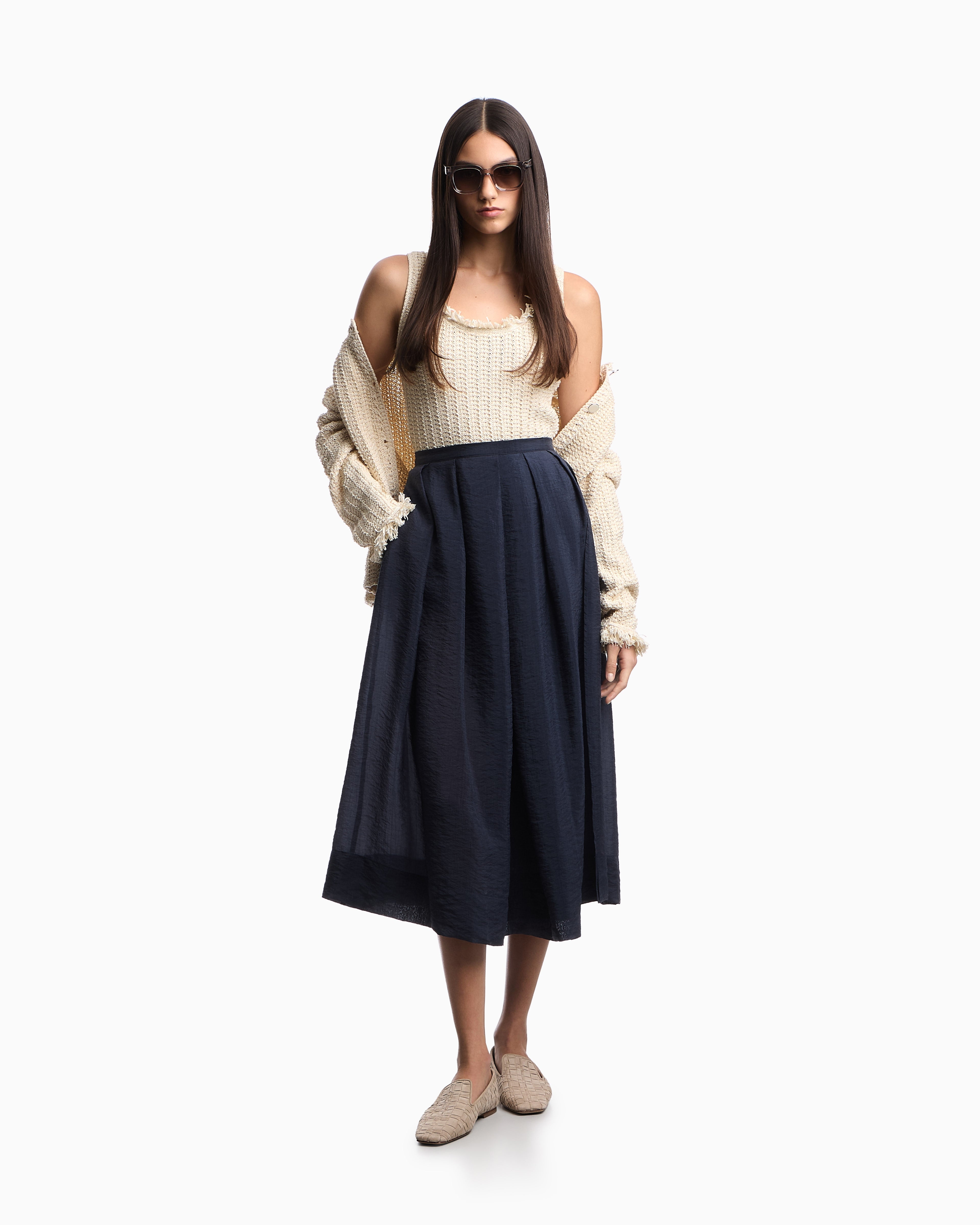 Emporio Armani Check-effect knit top