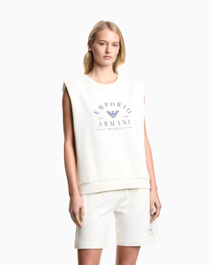 Emporio Armani Iconic sleeveless jersey loungewear sweatshirt
