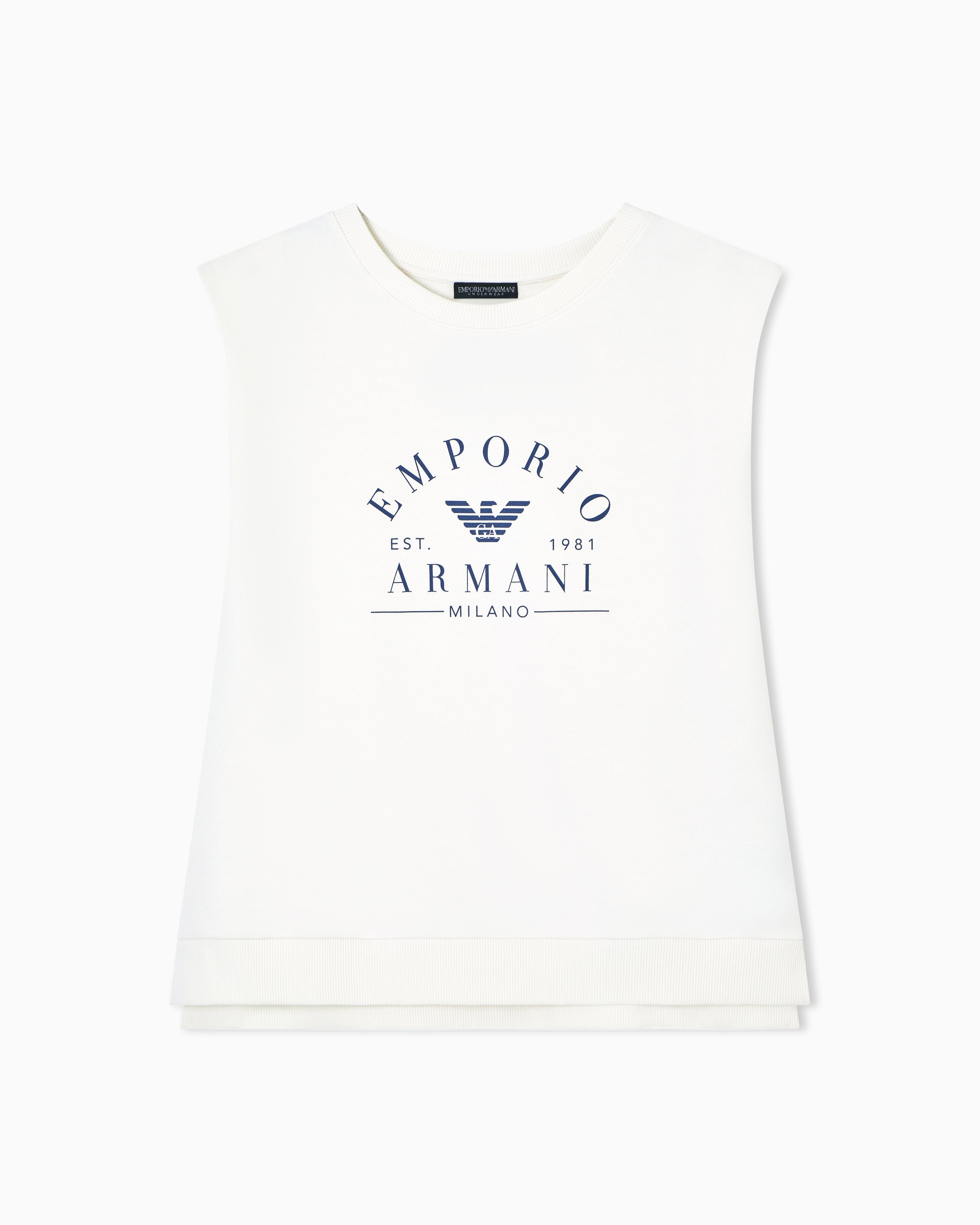 Emporio Armani Iconic sleeveless jersey loungewear sweatshirt