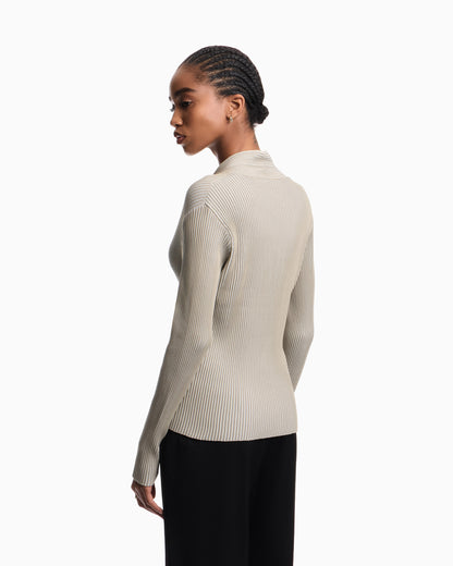 Emporio Armani Knit cardigan with a ribbed effect