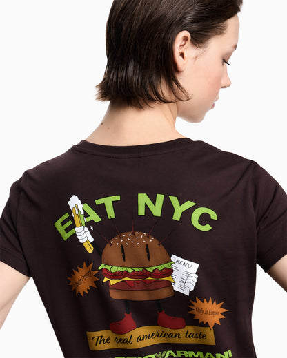 Emporio Armani New York capsule collection jersey T-shirt with oversized print