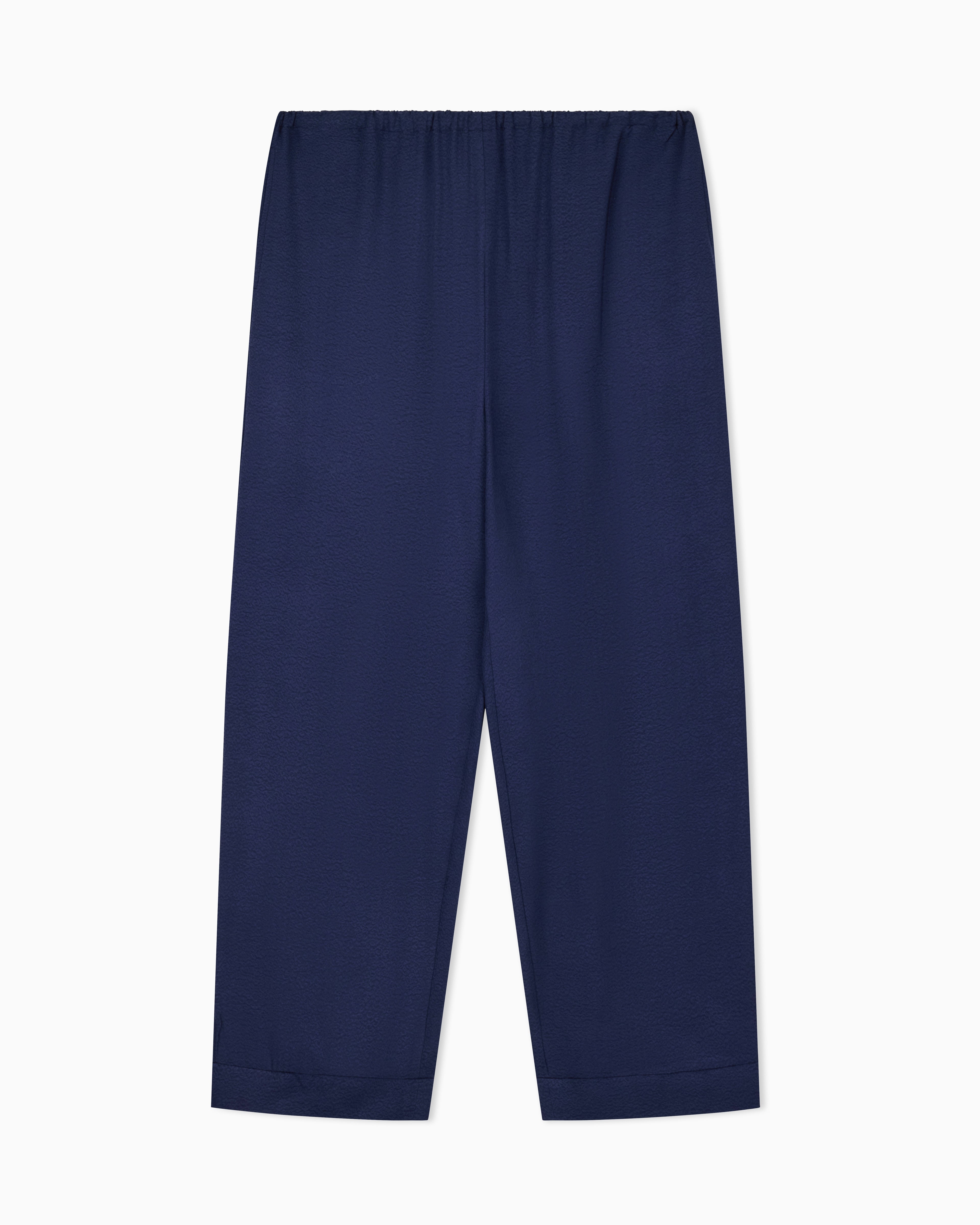 Emporio Armani flowing micro leopard spot jacquard trousers