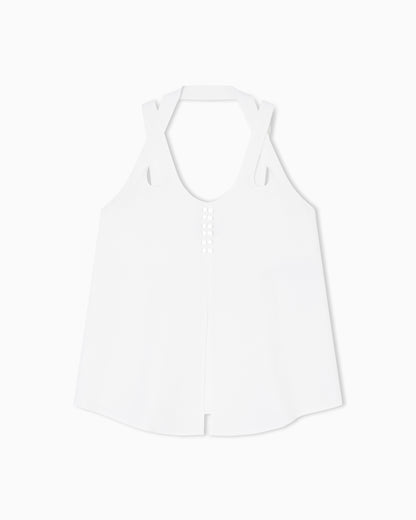 Emporio Armani flowing micro leopard spot jacquard top