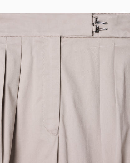 Emporio Armani Brushed cotton trousers with pleats