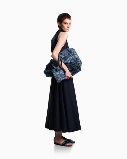 Emporio Armani Long dress with poplin drawstring
