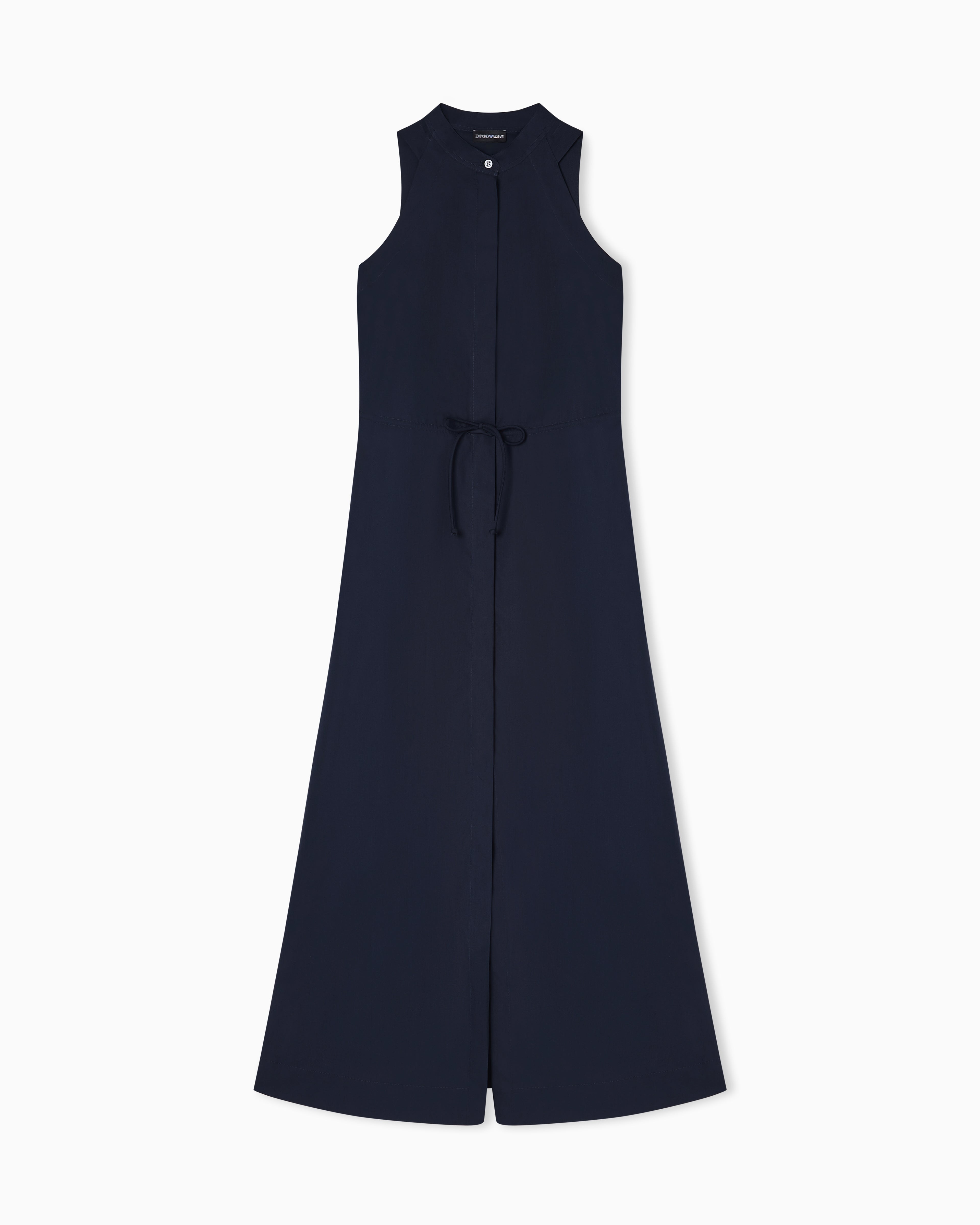 Emporio Armani Long dress with poplin drawstring