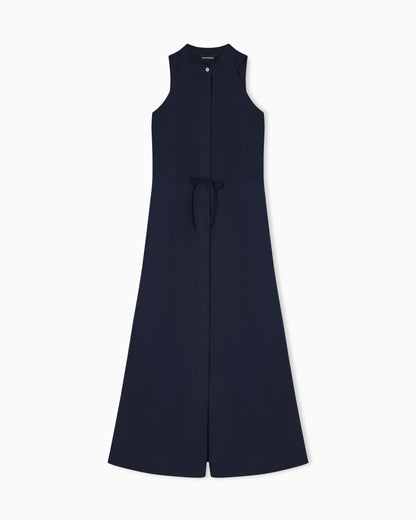 Emporio Armani Long dress with poplin drawstring